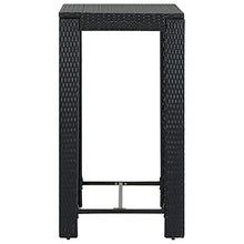 vidaXL Set Bar da Giardino 5 pz con Cuscini Polyrattan Nero