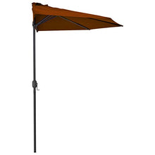 Tidyard Ombrellone Parasole a metà da Giardino Esterno con Palo in Alluminio 300x150x253 cm,Ombrellone Parasole da Balcone,Ombrellone da Mare,Ombrellone da Terrazzo Piscina,Ombrellone a metà