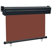vidaXL - Tenda da sole laterale per balcone, 120 x 250 cm, colore: Marrone