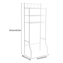 Portaoggetti per toilette Mensola per bagno Sopra la Toilette Scaffalatura a 3 Piani Scaffale per WC Portasciugamani Supporto salvaspazio Mensola del Bagno Organizer 61 x 37 x 151 cm (bianco)