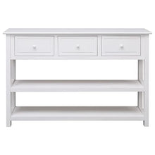 vidaXL Credenza Mobile con Ripiani e Cassetti Robusta Pratica Tavolino Laterale Salotto Bianca 115x30x76 cm in Legno Pioppo e Paulownia