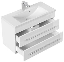 Mobile bagno Mars 800 SlimLine con specchio a LED bianco lucido