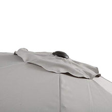 Outsunny Ombrellone da Giardino Φ300cm con Manovella e Inclinabile con Palo Smontabile, Metallo e Poliestere Grigio