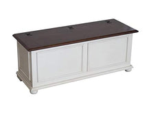 Homemania 1000_PF Cassapanca Acanto, Noce, Bianco in Legno, 120 x 42 x 50 cm
