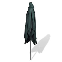 vidaXL Parasole Rettangolare 200x300 cm Verde Ombrellone Protezione Tenda Sole