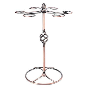 Porta Bicchiere di Vino, Portabottiglie per Bicchieri da Vino da Appoggio per 6 Bicchiere Holder Storage, Supporto a Testa in Giù Appeso Tazza Organizzatore Display per Scaffali per Bar di Casa