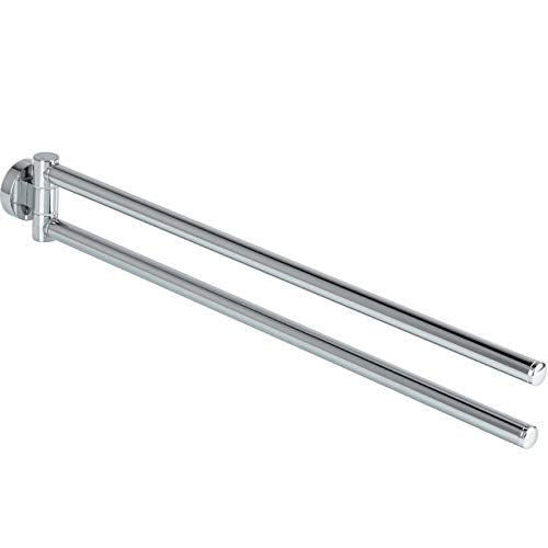 Porta asciugamano doppio orientabile cromo da parete della barra porta asciugamani 45 cm Bad – modello BK 03 | Design – portasciugamani cromo lucido | Lunghezza 450 mm | von GedoTec Mobili