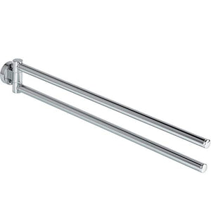 Porta asciugamano doppio orientabile cromo da parete della barra porta asciugamani 45 cm Bad – modello BK 03 | Design – portasciugamani cromo lucido | Lunghezza 450 mm | von GedoTec Mobili