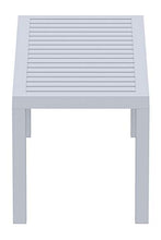 Tavolo Giardino Rettangolare Ocean in Polipropilene - Tavolino Salotto Giardino in Robusta Plastica Resistente ai Raggi UV e Facile da Pulire I Tavolo caffè da Balcone Alt. 45 cm, Colore:Grigio