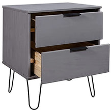vidaXL Comodino Bianco 45x39,5x57 cm in Legno Massello di Pino