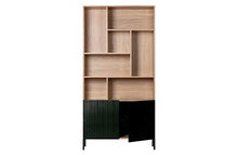 Green Farm - Armadio Chamberledge naturale con porte nere [fsc]