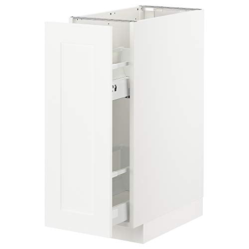 METOD base armadio/estraibile int raccordi 30x61.6x88 cm bianco/bianco