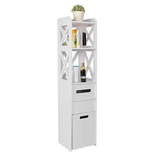 Longzhuo Armadietto da Bagno con Armadio Alto, Mobile da appoggio Tallboy, Armadietto da Bagno Impermeabile Armadietto da Bagno Organizzatore di stoccaggio da Bagno per la casa 12 8 x 32 x125cm