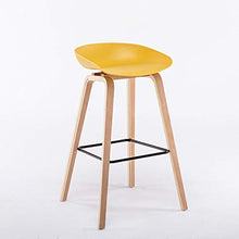 JIAGU - Sedia da bar in legno, stile moderno, casual, per colazione, ristorante, bar, cena, con cuscino in plastica e schienale in legno, semplice sedia per soggiorno, decorazione per scarpe alte