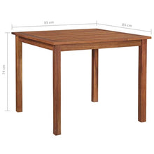 SKM Tavolo da Giardino 85x85x74 cm in Legno Massello di Acacia