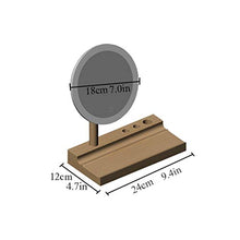 dhcsf Lampada a Specchio a Specchio a soffitto a soffitto in Legno massello con Lampada con Lampada Portatile Portatile Desktop Specchio per vanità Ricaricabile con stoccaggio