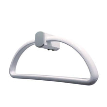 Toba Portasciugamani da Bagno Bianco Anello Portasciugamani in Resina Portasciugamani Moderno Rotondo Bagno Cucina Appendiabiti da Parete