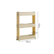 &ripiano di stoccaggio Scaffalature Mobili Creative Home Bagno Cucina Gap 3 strati di stoccaggio di finitura con cremagliera Scaffale di finitura
