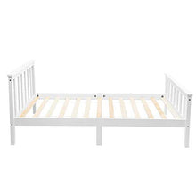 WGYDREAM Letto Letto Singolo Bianco Singolo Solido Telaio Letto in Legno Massello Base con 2 Testiera per Grande Spazio di Archiviazione per Adulti, 90 X 190 Cm