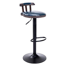 Sedia da Pranzo con Sgabello Posteriore Alto,Pu Leather Round Bar Stool Rest Height Regolabile Swivel Pub Sedia Home Kitchen Bar Sgabello con Footrest