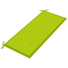 vidaXL Panca da Giardino e Cuscino Verde Brillante 240cm Legno di Teak