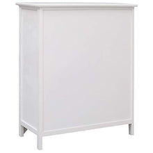 Lasamot Mobile Laterale con 6 cassetti Credenza Armadio di stoccaggio Armadio Hall per Soggiorno Camera da Letto Bianco Stile 2 60x30x75cm Legno di paulonia