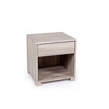 Gicos Mobile Comodino comò con cassetto in Legno truciolato Colore Olmo Shabby Chic 40 * 36 * 44 cm TCC-751042
