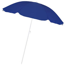 SPRINGOS Ombrellone da spiaggia con funzione ribaltabile, colore blu navy, altezza massima: 175 cm, diametro 160 cm, ombrellone da giardino blu scuro grande (blu scuro)