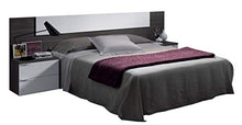 13Casa Winter A1 Testiera e Comodini, 247 x 34 x 92 H Cm, Grigio, Melamina