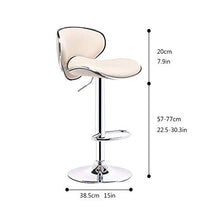 Sgabello Sgabelli da banco ad altezza bar, design ergonomico Sgabello girevole Altezza regolabile con schienale PU in pelle girevole sgabello sgabello da cucina Sgabelli da cucina Sedie da pranzo, blu
