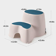 LZL Sgabello WC Multi-Funzione Antiscivolo vasino vasino Bagno Bagno Sgabello Sgabello Uso in Qualsiasi Bagno Vasino Tozzo (Color : Blue, Dimensione : Conventional)