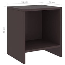 vidaXL Comodini 2 pz Marrone Scuro 35x30x40 cm in Pino Massello