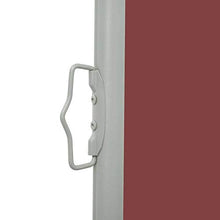 vidaXL Tenda da Sole Laterale Retrattile per Patio Privacy Automatica Schermo Parasole Frangivento 170x500 cm in Tessuto PU Marrone Telaio in Ferro