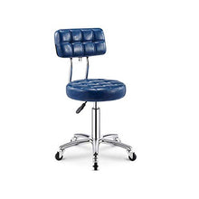 SXRDZ Sgabello con rotelle con Schienale con Girevole Idraulico Gas Sollevare Massage Chair di Bellezza Sgabello su Ruote (Color : Blue)