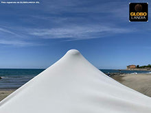 GLOBOLANDIA Tenda 95117G da Spiaggia Tents Globo Sand 2.1m x 2.1m con Ancoraggio a Sabbia, Parasole Portatile Tende con Ancoraggio a Sabbia Tettuccio Parasole
