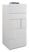 Composad Cassettiera con Cinque cassetti Laccato Bianco Lucido