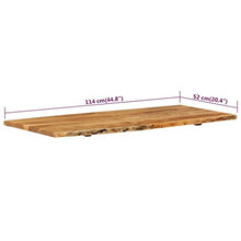 vidaXL Legno Massello di Acacia Piano per Lavabo Bagno Ripiano per Lavello Rustico Mensola per Lavandino Accessori per Bagno 118x55x2,5 cm