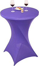 Namvo - Copertura elasticizzata per tavoli da bistrot – Tovaglia elasticizzata con dimensioni di circa 70 x 110 cm, per feste ed eventi all'aperto (viola)