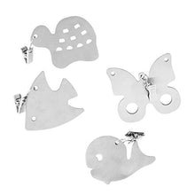 Oumefar Morsetti per tovaglie Clip per tovaglie Supporti per tovaglie in Acciaio Inossidabile per Barbecue da Picnic(Turtle+Whale+Small Fish+Butterfly)