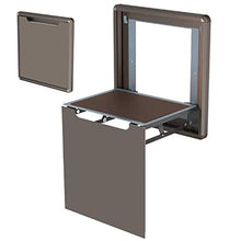 QWET Sgabello Pieghevole da Parete per Bagno Domestico, Sedia Salvaspazio in Lega di Alluminio, Adatto per Doccia, WC, Corridoio,Metallico