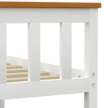 Lasamot Struttura Letto con 2 cassetti, Struttura Letto in Legno massello di Pino Adatto per Materasso 160x200 cm (Materasso Non Incluso), Bianco e Marrone