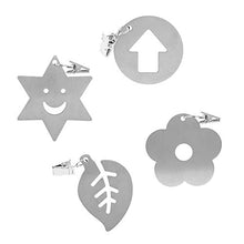 Tovaglia Clip 4Pcs Diverse fantasie innovative Tovaglia in acciaio inox addensato Pesi Decorazione con clip da tavolo in metallo Morsetti per cucina Tovaglie da picnic per feste in giardino(UN)