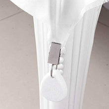 Qfkj Clip di 4 pezzi di pietra a goccia tovaglia Pesi in acciaio inox metallo Clip Fibbie fai da te Appeso Panno Festa Picnic Copertura Abbigliamento Accessori (Colore: Bianco)
