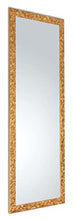 MO.WA Specchio da parete 55x145, cornice legno finitura oro, specchiera classica dorata, muro o appoggio. Made in Italy.