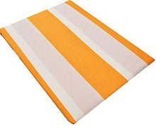 eurostile Tenda da Sole a Righe per Balcone Veranda o Terrazzo con Anelli e Ganci Tessuto Resistente da Esterno Misura cm 150x250 Colore Arancio Bianco