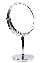 HIMRY Ingranditori 10X Specchi da Trucco, Regolabile in Altezza, Doppia Faccia, con Piedistallo, 8 Pollici Specchio Bagno da Tavolo, Specchio Rasatura, Specchio Cosmetico, Cromato, KXD3114-10x
