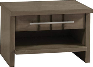 Destock Meubles - Comodino ciliegio grigio titanio 1 cuccia 1 cassetto – OCEA