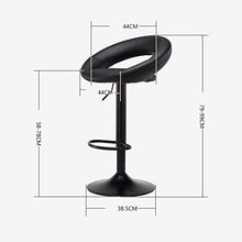 Sgabello da bar in ecopelle regolabile in altezza con base cromata e base in metallo cromato, sgabello da bar in metallo nero con rotazione a 360°