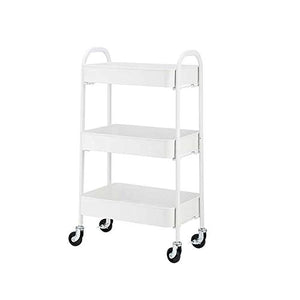 YIN YIN Carrello per Ripiani Cucina Rack in Acciaio al Carbonio Mobile conveniente Carrozzina Cucina Bagno Soggiorno Semplice Camera da Letto Moderna Verde Acqua 2 Colori Carrello a rulli