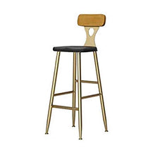 Zhangmeiren Sgabello Alto Moderno Sgabello da Bar Dorato Schienale Sedia da Pranzo Sedia da Bar Caffetteria Lounge Chair
